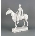 Amazone auf Pferd, KPM Berlin, um 1930, 2. W., Modell nach der Bronzestatue von LouisTuaillon (