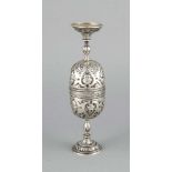 Doppelbecher, um 1900, MZ, Silber 800/000, runder gewölbter Stand, Balusterschaft, geradeKuppa,