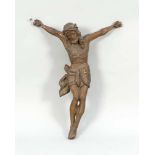 Großer Korpus Christi, 19. Jh., Eiche vollplastisch geschnitzt, best., drei Finger fehlen,ber., 70 x