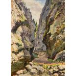 Victor Schunn (1881-1957), Maler aus Siebenbürgen, impressionistisch gestalteter Blick ineiner