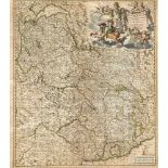 Historische Karte von Schottland, 'Scotia Regnum', altkolorierter Kupferstich aus demAtlas Novus von