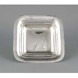 Quadratische Art déco-Schale, Deutsch, 1930er Jahre, MZ, Silber 800/000, gemuldete Formmit