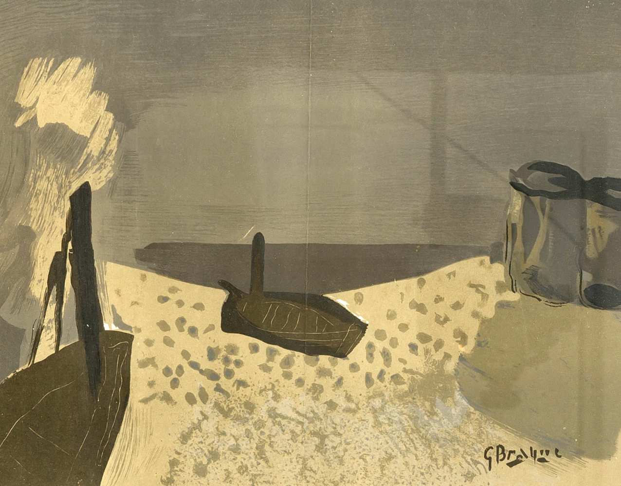 Georges Braque (1882-1963), Farblithographie aus 'Derriere le Miroir', 48-49, Paris beiMaeght