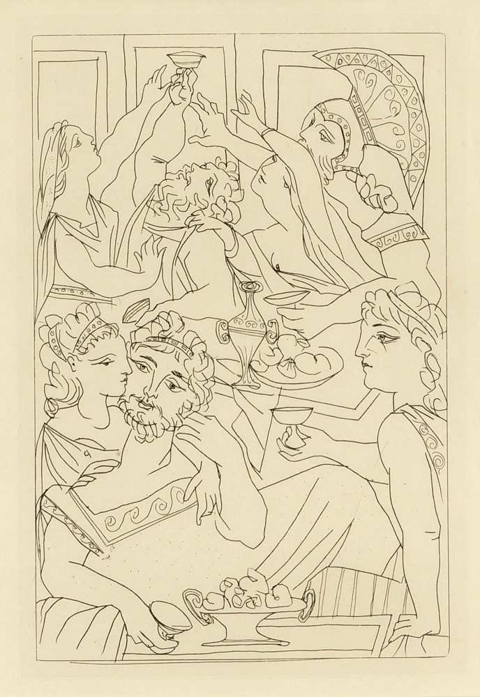 Pablo Picasso (1881-1973), nach, Konvolut von sechs Drucken aus 'Aristophanes -Lysistrata', - Image 4 of 6