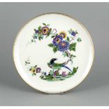 Flacher Teller/Tortenplatte, Meissen, Marke 1950er Jahre, 2.W., polychrom bemalt,Kakiemon, Dekor