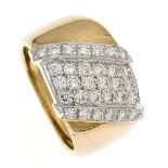 Brillant-Ring GG/WG 750/000 mit Brillanten, zus. 0,50 ct TW/VS-SI, RG 50, 10,0 g