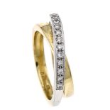 Brillant-Ring GG/WG 585/000 mit Brillanten, zus. 0,26 ct W/SI, RG 56, 10,5 g