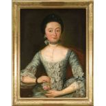 Bildnismaler des 18. Jh., Portrait der Regina Margareta Süsskindin, so ehemals verso bez.,'Anno