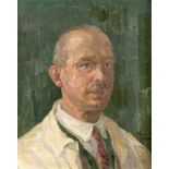 Sächsischer Bildnismaler um 1920, Portrait eines Arztes aus dem sächsischen Aue, mitlockerem