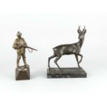 Zwei Jagdfiguren, Fritz Diller (1875-1945), Rehbock mit gedrehtem Kopf auf