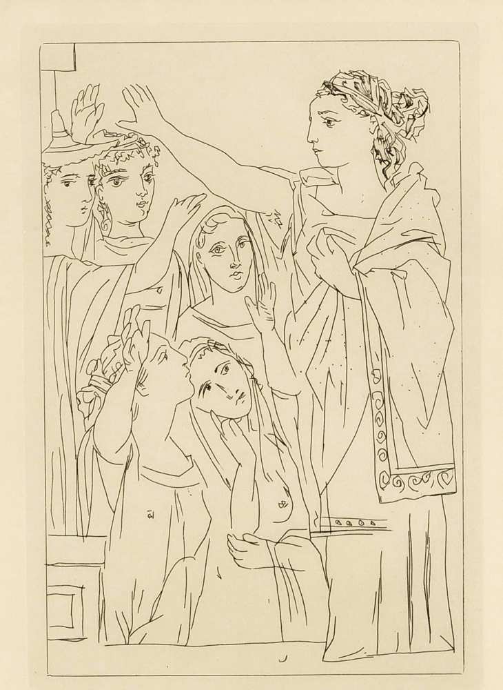 Pablo Picasso (1881-1973), nach, Konvolut von sechs Drucken aus 'Aristophanes -Lysistrata', - Image 3 of 6