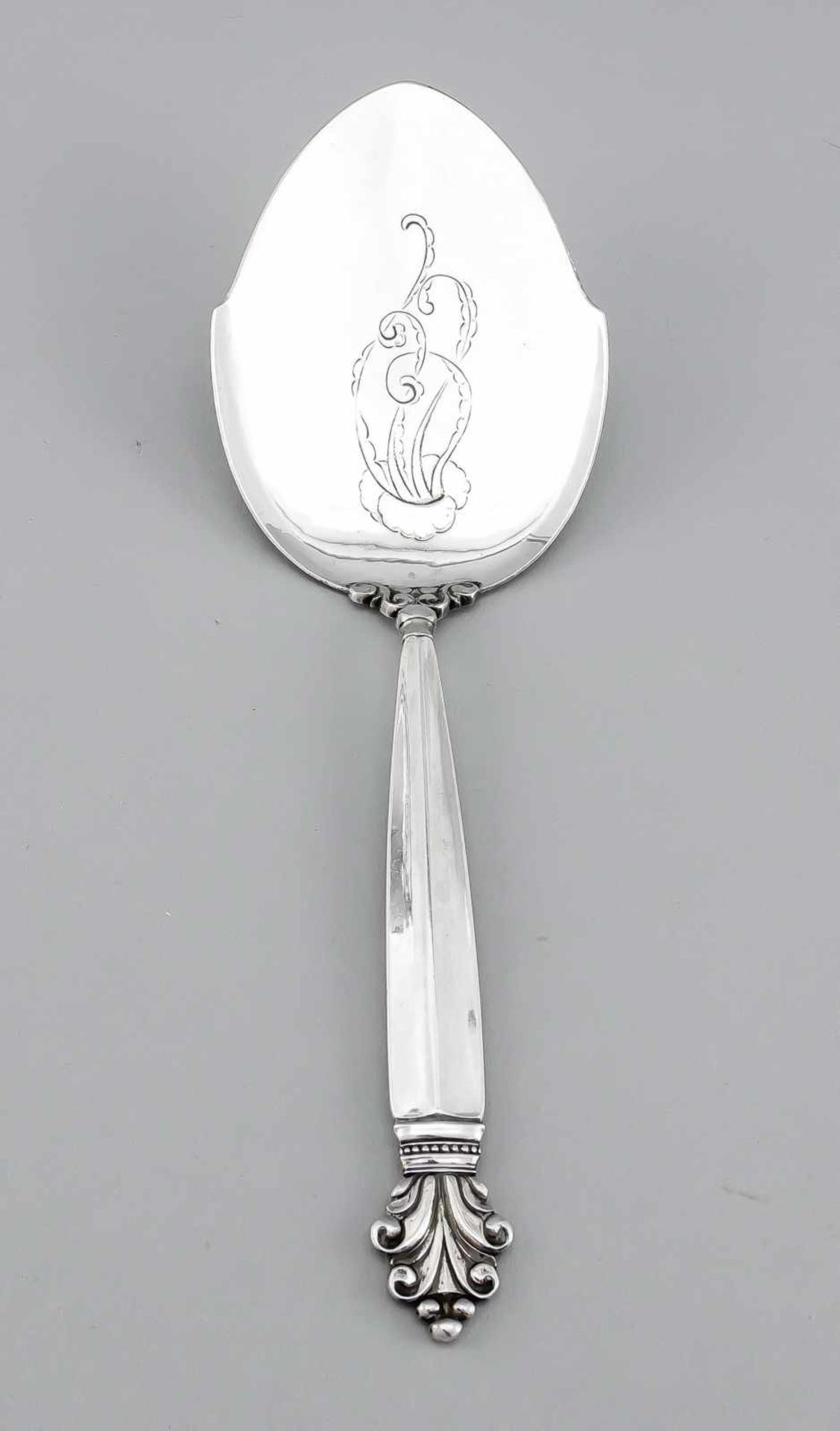 Tortenheber, Dänemark, 1927, BZ: Christian F. Heise, MZ: Georg Jensen, Kopenhagen, Silber 830/000,