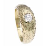 Altschliff-Diamant-Ring GG 585/000 mit einem Altschliff-Diamanten 0,50 ct feines Weiß/lupenrein,