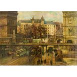 Berliner Vedutenmaler um 1930, Hallesches Tor mit dem Belle-Alliance-Platz und reicher