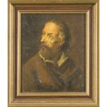Anonymer Bildnismaler des 18. Jh., ausdrucksstarkes Portrait eines Mannes nach links blickend, Öl/