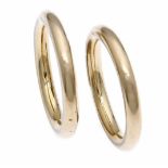 Gold-Ringe GG 750/000 D. 3 mm, 2 x RG 58, 15,3 g