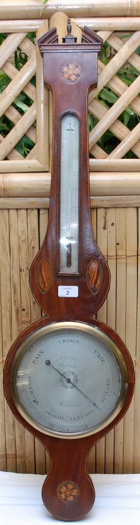 AN EARLY 19TH CENTURY WHEEL BAROMETER BY P.