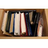 GB: BOX OF VARIOUS IN ALBUMS AND LOOSE, USA, NETHERLANDS, CHANNEL ISLANDS AND IOM WITH BOOKLETS,