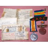 WWI BWM TO CAPT. F.E.SMITH, ALSO TAG, RADC ITEMS, BOX OF ISSUE ETC.