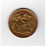 GB COINS: HALF SOVEREIGN 1913