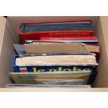 BOX OF VARIOUS IN FIVE ALBUMS OR FOLDERS, GENERAL COLLECTIONS, SINGAPORE 1989 YEAR BOOK,