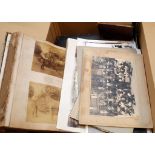 BOX OF PHOTOGRAPHS IN ALBUMS AND LOOSE