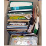 LARGE BOX ALL WORLD IN JUVENILE TYPE ALBUMS, IN PACKETS ETC.