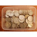 GB COINS: QUANTITY OF PRE '47 SILVER, APPROX £8 FACE.