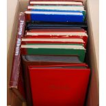 BOX OF VARIOUS IN TWELVE STOCKBOOKS, AQUATIC MAMMALS THEMATICS, CHANNEL ISLANDS, VATICAN ETC.