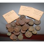 A SMALL COLLECTION OF BYZANTINE AND OTHER ANCIENT COINS IN VERY MIXED GRADES APPROX 35