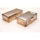 A SILVER CIGARETTE BOX,