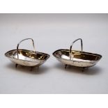 A PAIR OF SILVER TRUGS,