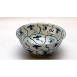 A TEK SING CARGO BLUE AND WHITE BOWL,