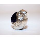 SILVER CHICK PIN CUSHION MARKED 925