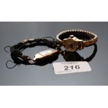 LADY'S 9CT GOLD COCKTAIL WATCH,