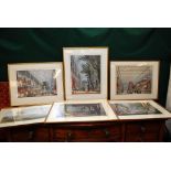 SIX C19TH LITHOGRAPHS OF THE GREAT EXHIBITION, CRYSTAL PALACE,