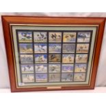 FRAMED SET OF 25 PLAYERS CIGARETTE CARDS "PETER SCOTT,