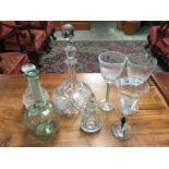 TWO AIR TWIST STEM WINE GLASSES,