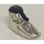 STERLING SILVER "BOOT" PIN CUSHION (A/F)