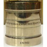 BRONZE IMPERIAL QUART MEASURE ENGRAVED ZUID AFRIKAAN SCHE REPUBLIEK 1896