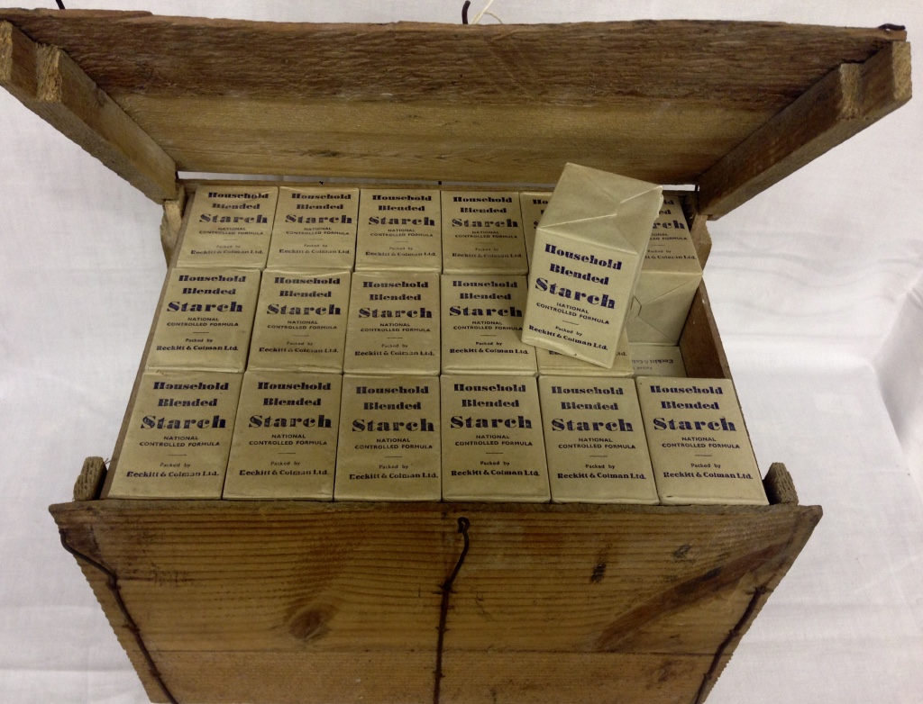 CASE OF 72 VINTAGE COLMANS STARCH IN ORIGINAL WOODEN PACKING CASE. - Image 2 of 3