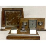 ART DECO STYLE DESK CALENDAR, CLOCK, SWEDISH BAROMETER,