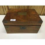 EDWARDIAN WALNUT FITTED WRITING BOX