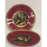 PAIR OF ADLER SERIES WARE PLATES,