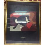 FRAMED ART DECO STYLE PRINT BY A.