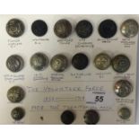 COLLECTION OF VOLUNTEERS FORCE BUTTONS 1853 - 1908