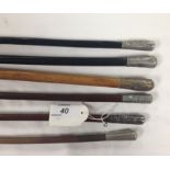 SIX MILITARY SWAGGER STICKS. ARTISTS RIFLES CIRC.