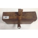 OFFICER'S CAMPAIGN LEATHER MEDICINE CASE CONTAINING ITS FIVE ORIGINAL BOTTLES,