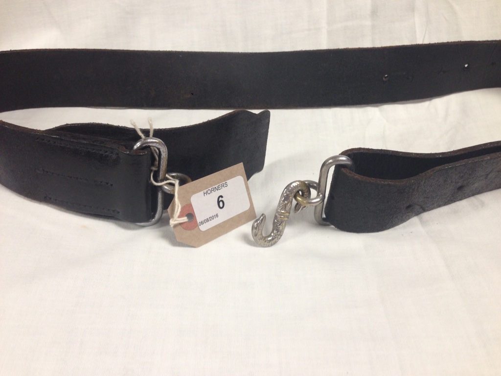 1912 DATED LEATHER BELT WITH "SNAKE" BUCKLE - Image 2 of 3