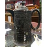 PRESENTATION PLATED COFFEE POT INSCRIBED TO MRS.